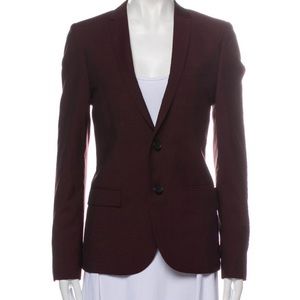 THE KOOPLES Burgundy fitted suit jacket Sz M